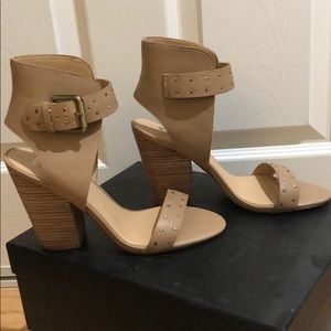 Joe’s Vance Latlea Ankle Strap Wedge Block Heels
